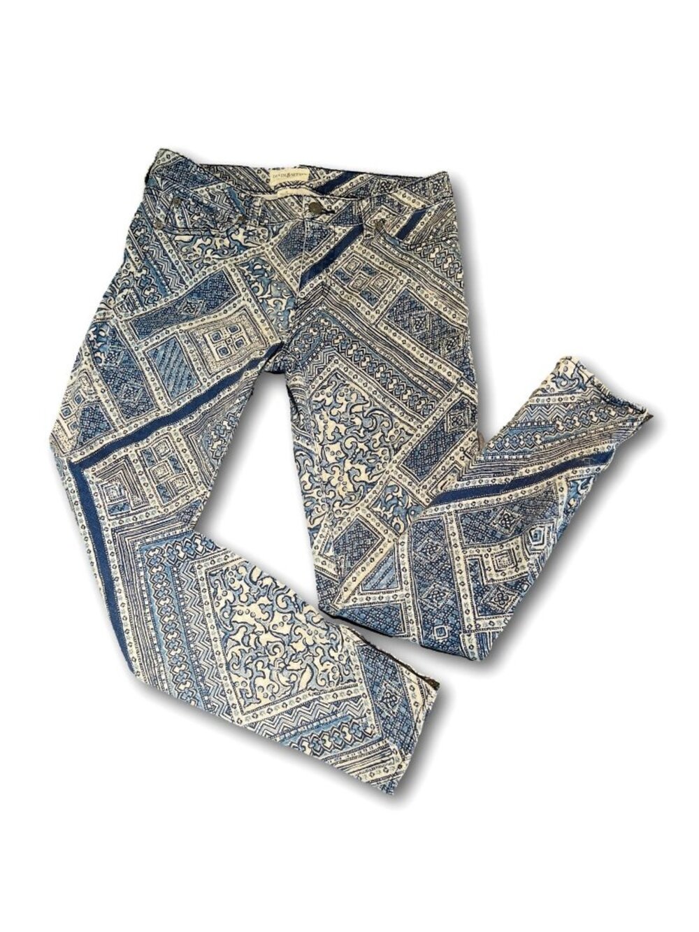 Denim & Supply Ralph Lauren Mosaic Patchwork Skinny Jeans Boho 29